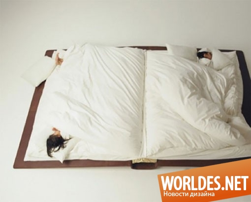 дизайн, дизайн мебели, дизайн кровати, дизайн японской кровати, японская мебель, японская кровать, кровать в форме книги
